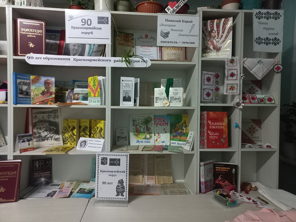 Книжная выставка-экспозиция "90 лет - Красноармейскому округу" Книжная выставка-экспозиция "90 лет - Красноармейскому округу"
