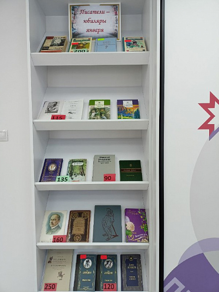 Книжная выставка «Писатели-юбиляры» в центральной библиотеке